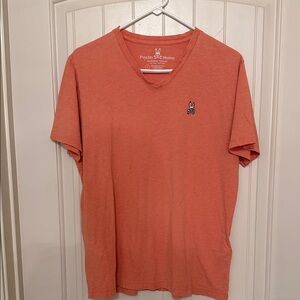 Psycho Bunny Men's Coral V-Neck Tee